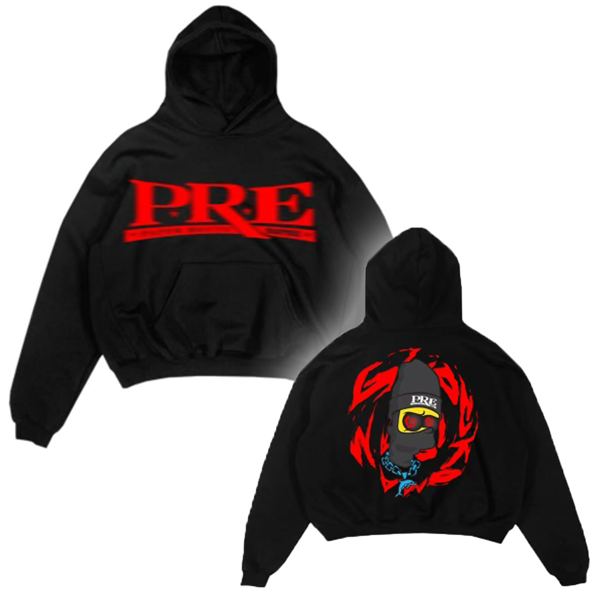 Black Glockoma Hoodie (BLACK/RED)