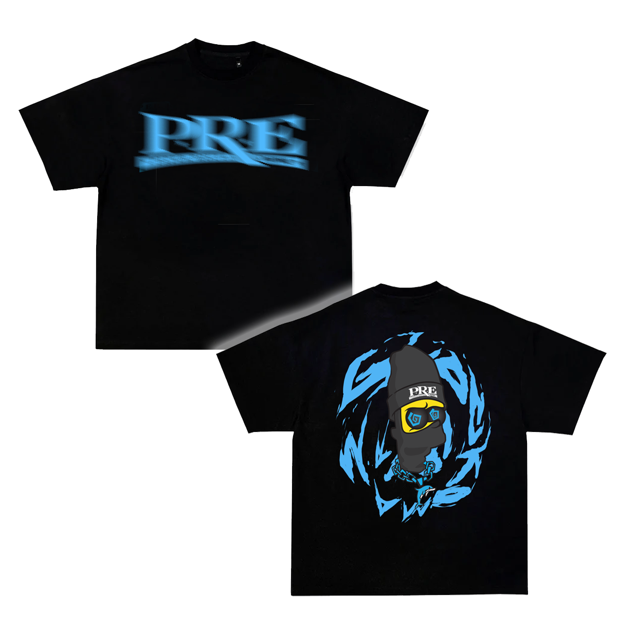 BLACK GLOCKOMA TSHIRT (Black/Blue)