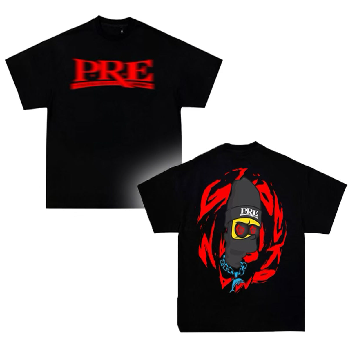 BLACK GLOCKOMA SHIRT (BLACK/RED)