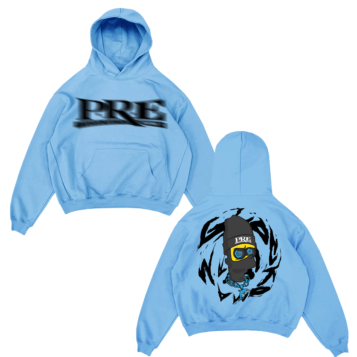 Blue Glockoma Hoodie (Blue/Blue)